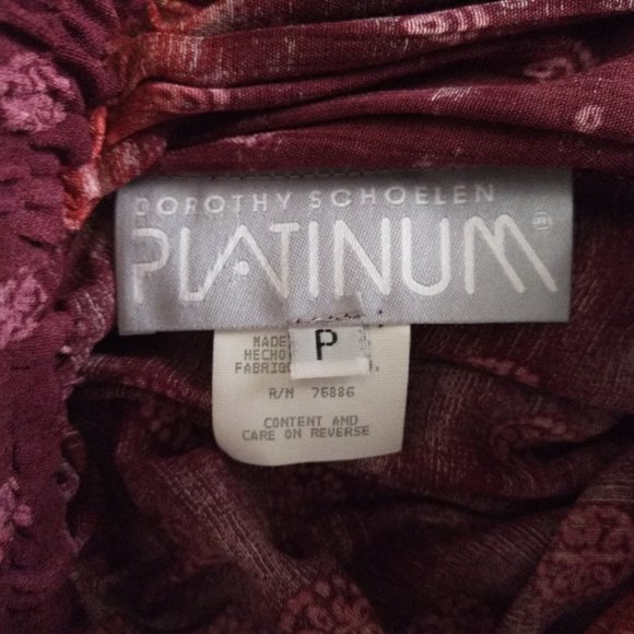 PLATINUM‎ by Dorothy Schoelen Petite Skirt Multicolor Boho Side Slits Drawstring - Picture 11 of 15